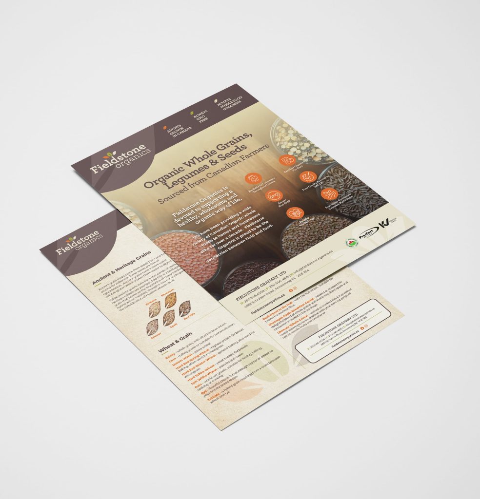 fieldstone organics sales sheet